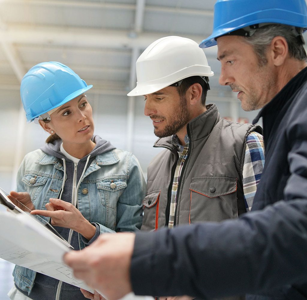 boss talking to employees