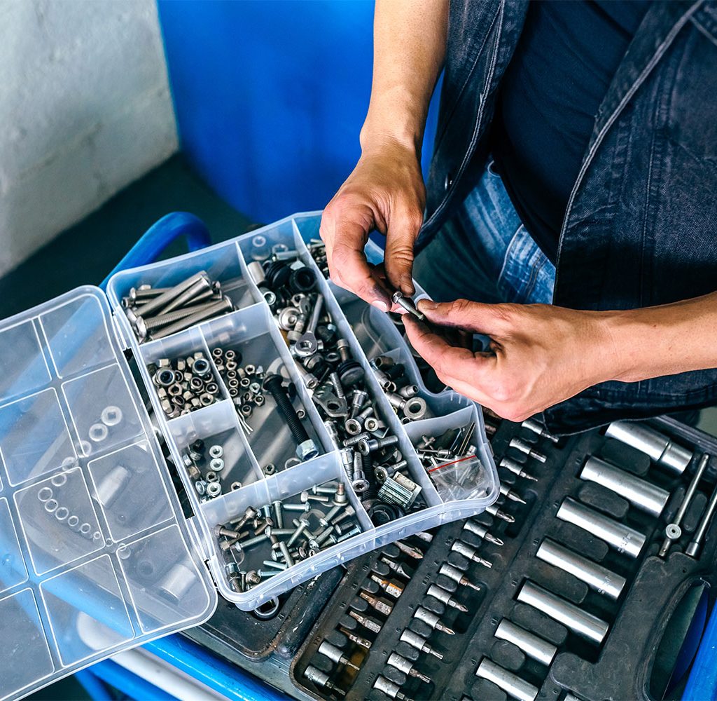 organizing nuts and bolts