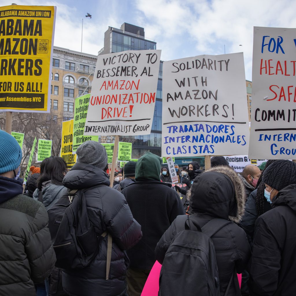 Workers At Amazon Protest