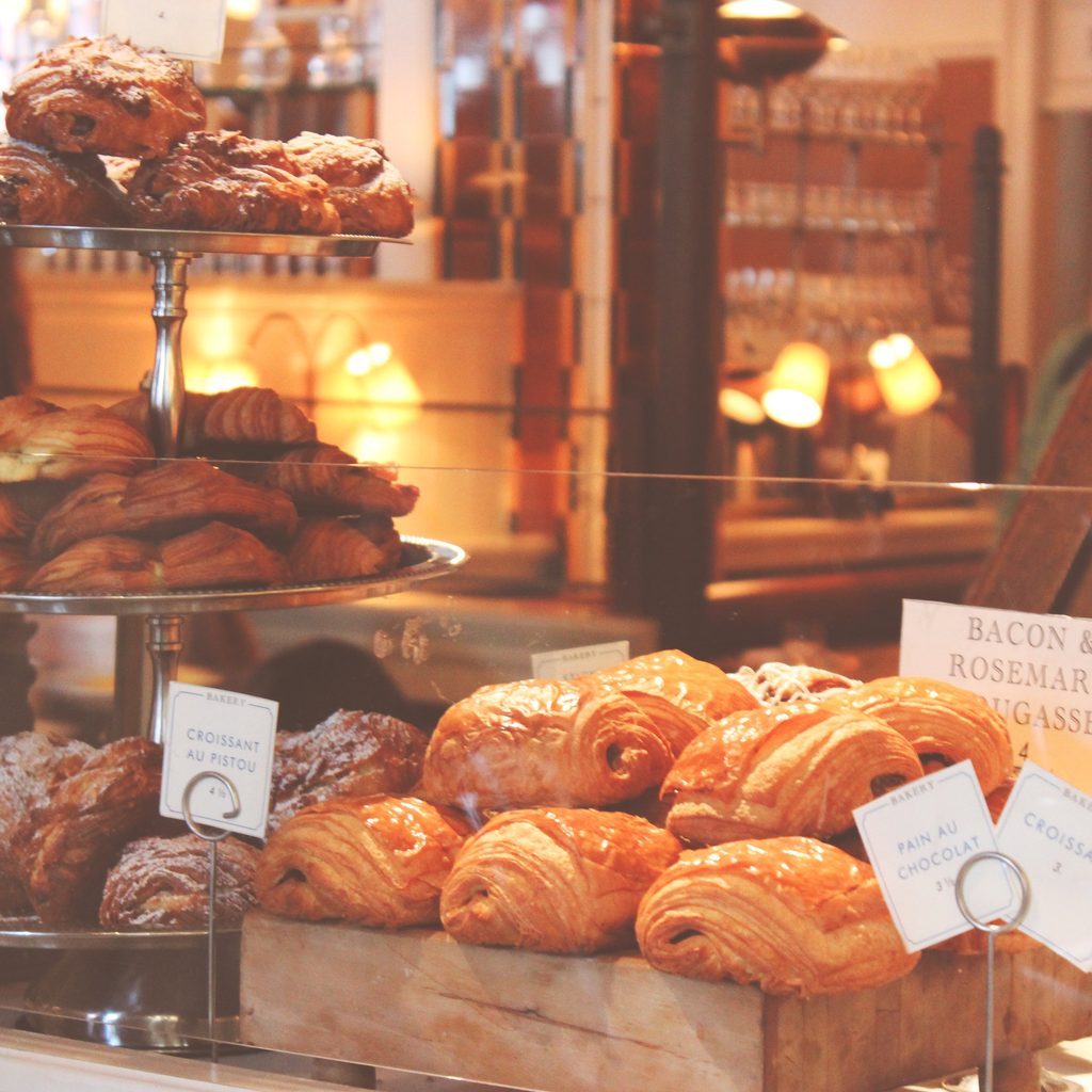Pastries Sitting On A Counter