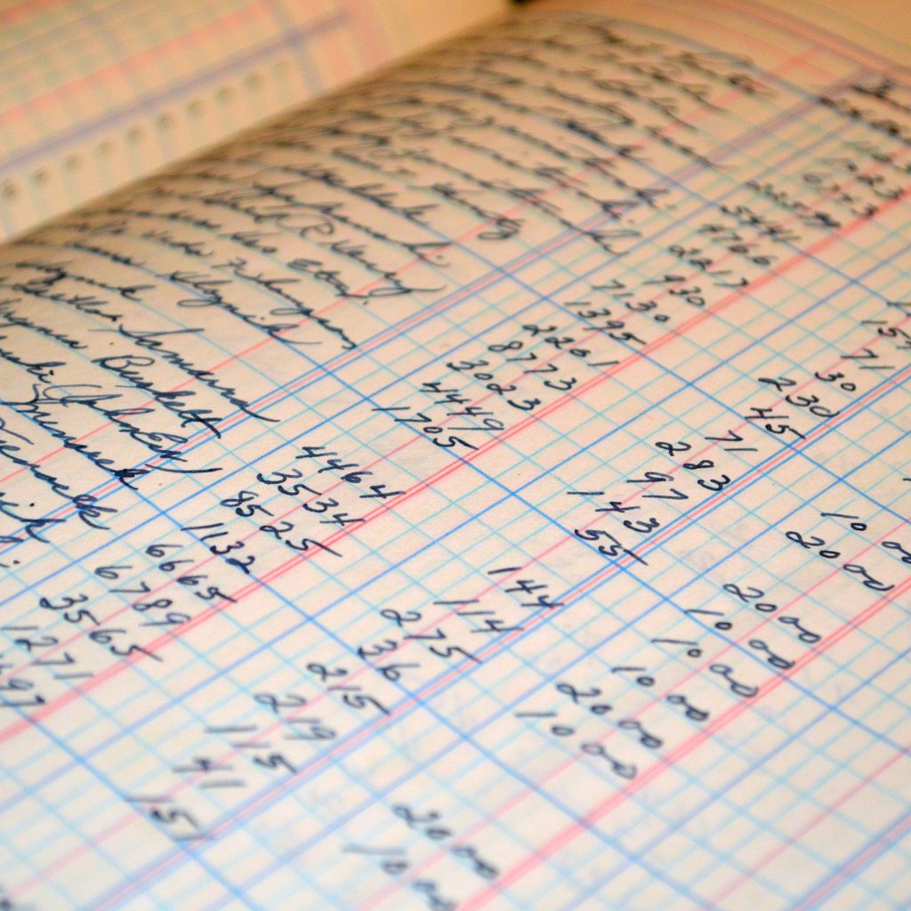 White graphing paper