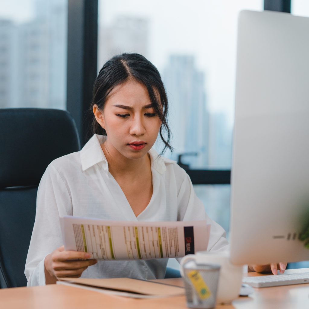 Stressed out young woman