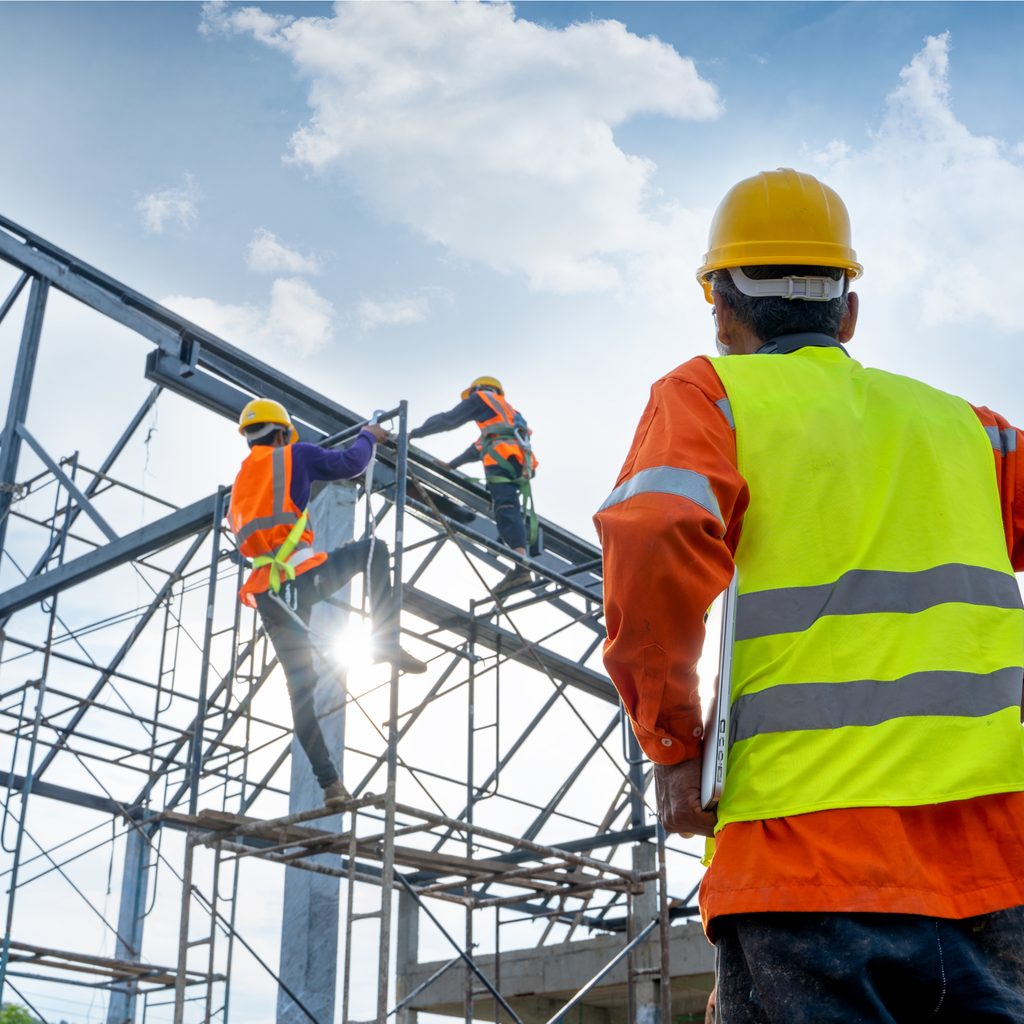 Safety inspector at job site