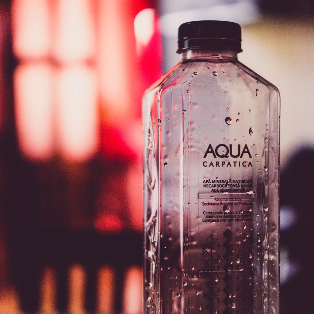 Branded bottle of water