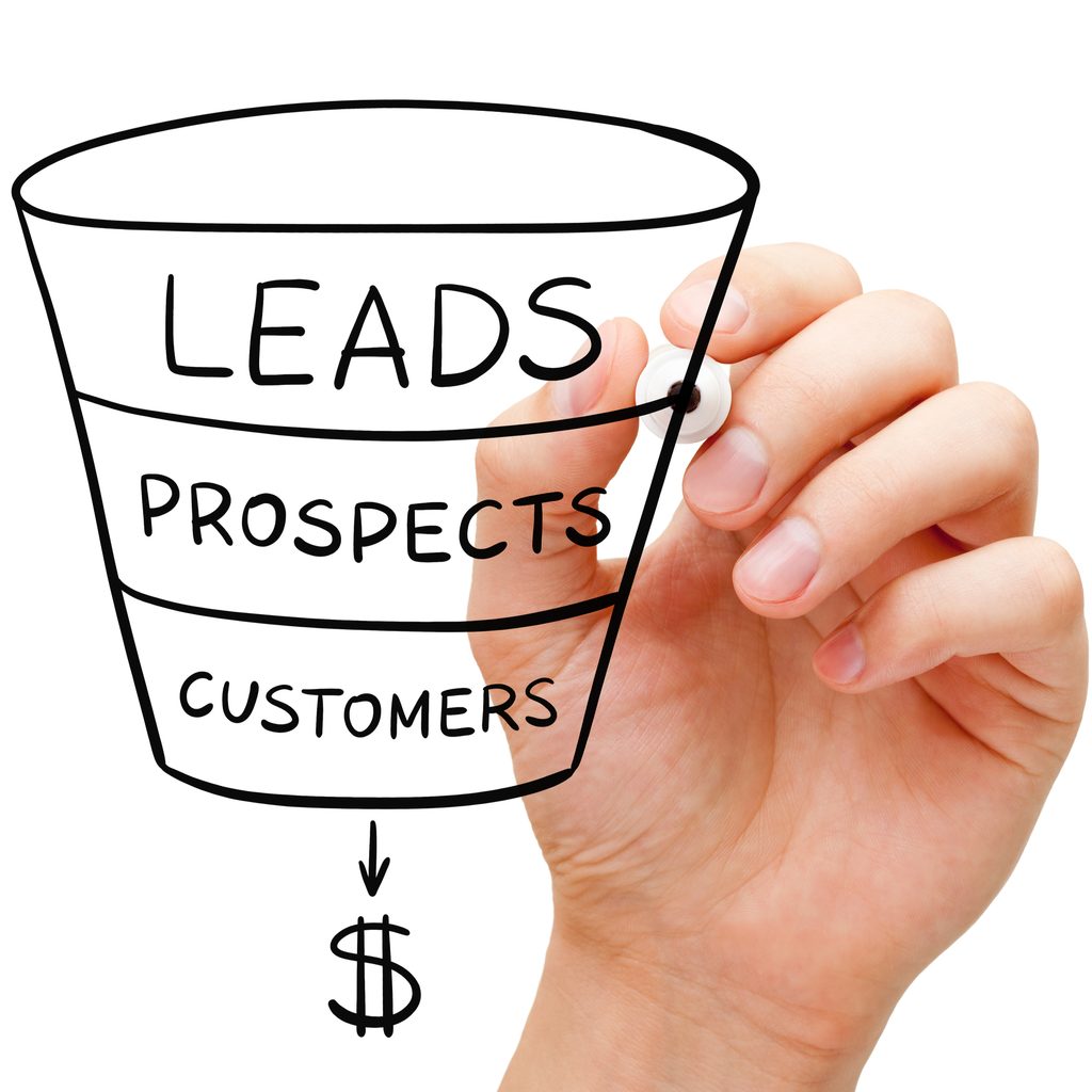 Sales funnel leading to money
