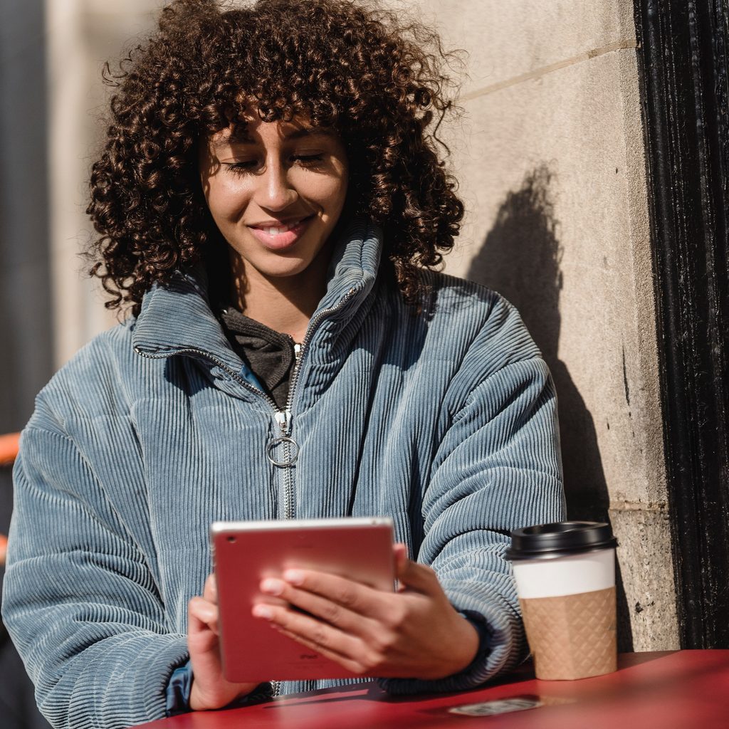 Customer engaging with chat bot