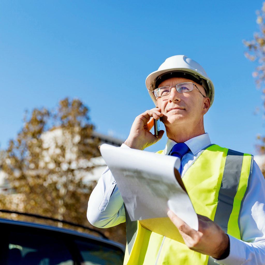 A construction manager doing business
