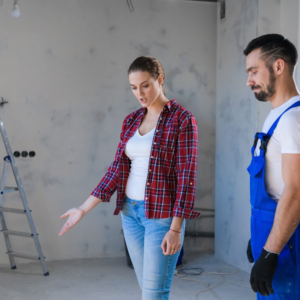 Client displeased with contractor work