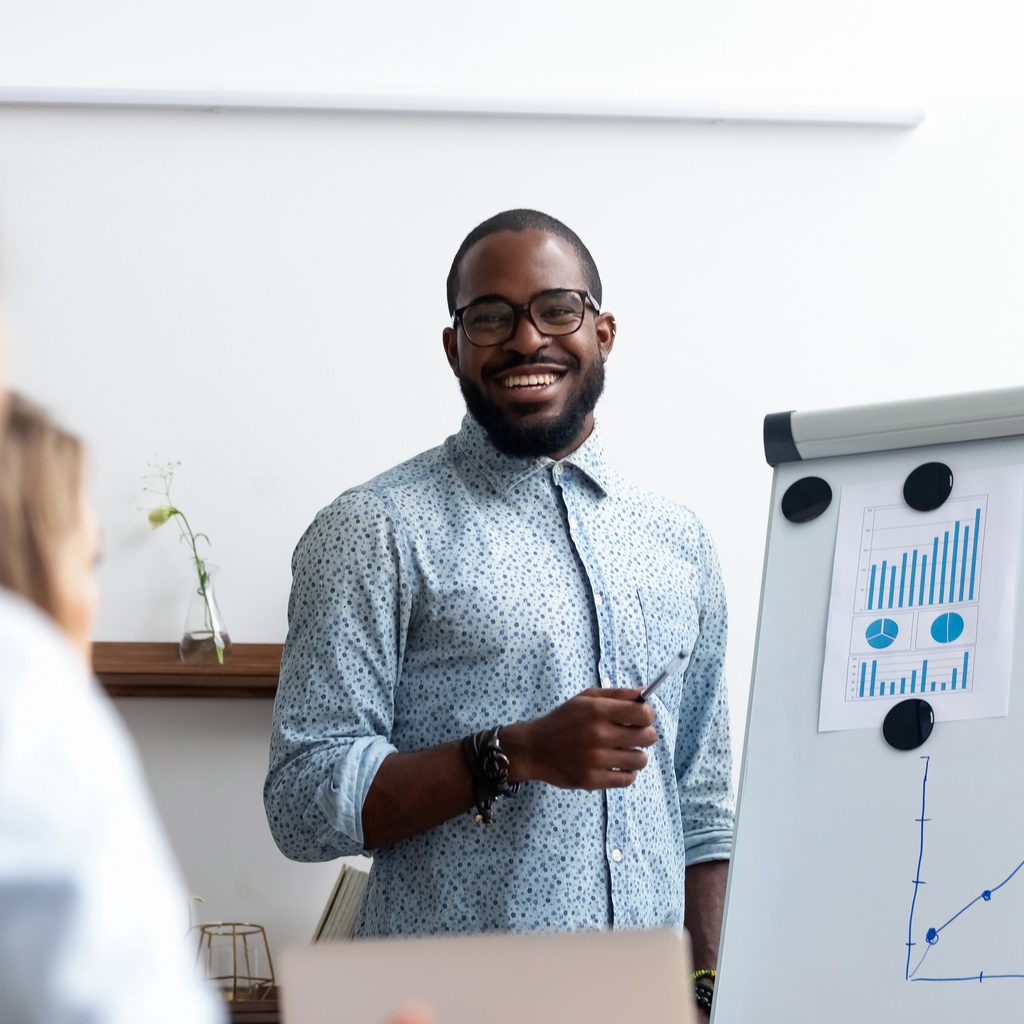Person using magnetic whiteboard/dry-erase board
