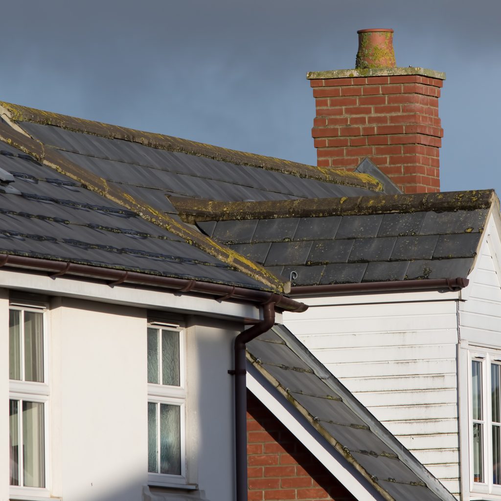 Traditional second-story roof pitch