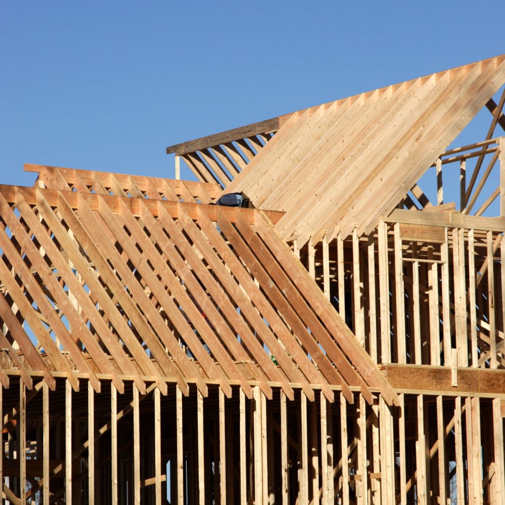 Building roof frame pitch