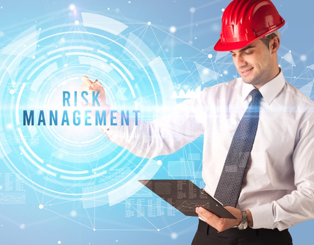 Construction worker with clipboard