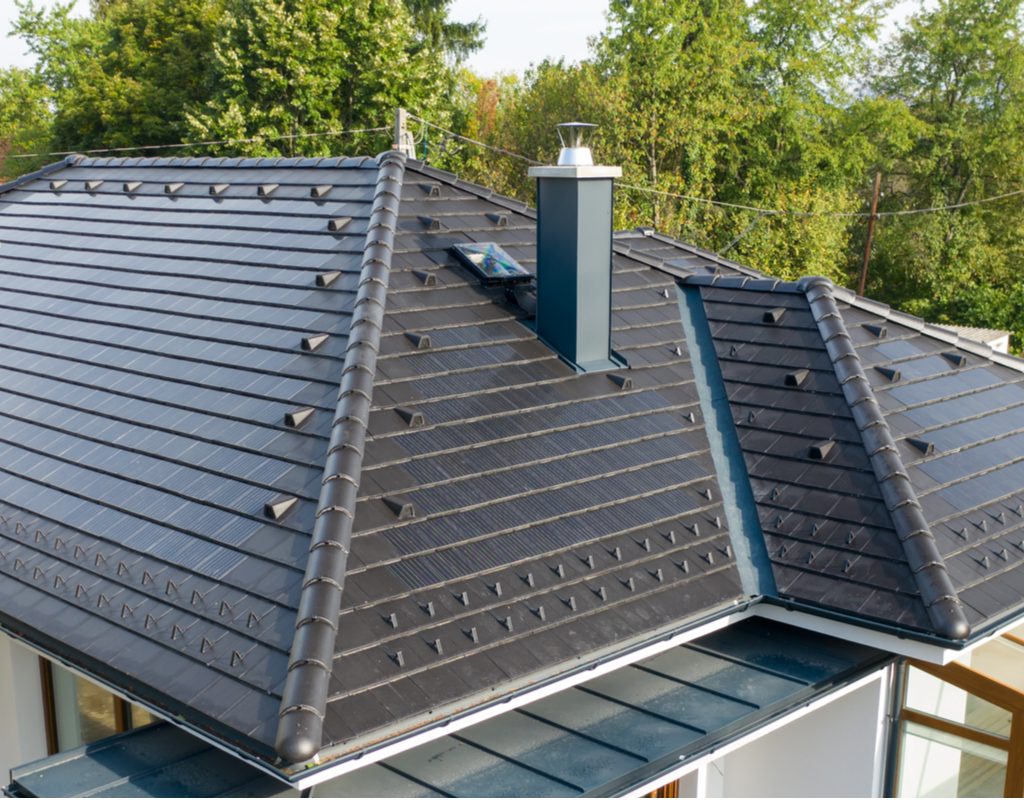 House with a solar roof