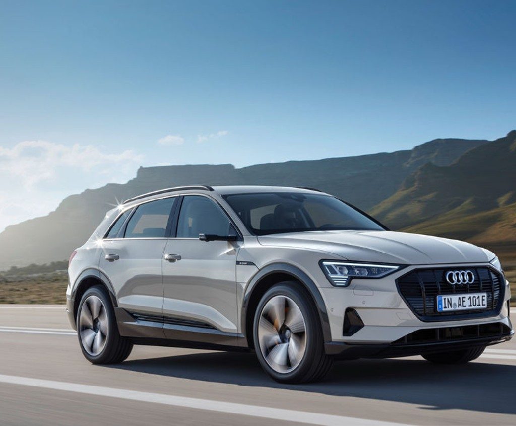 Audi e-tron EV driving