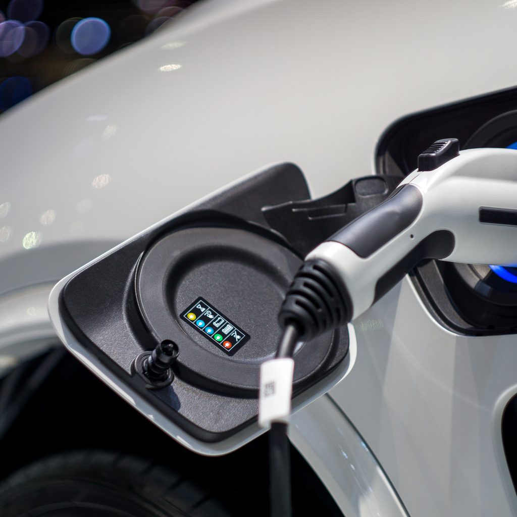 EV charger in all-electric vehicle