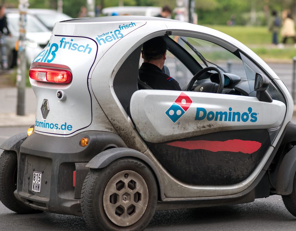 Electric pizza delivery car