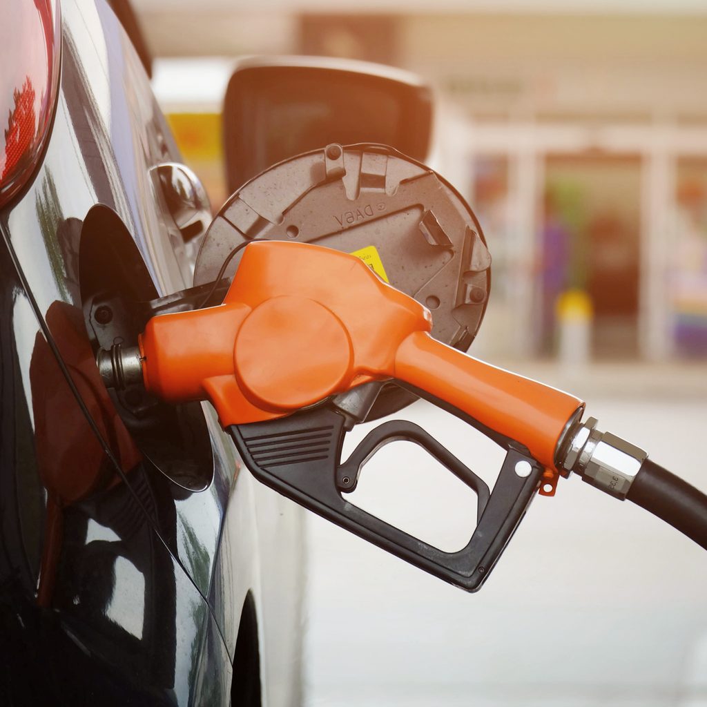 Gas pump in a car