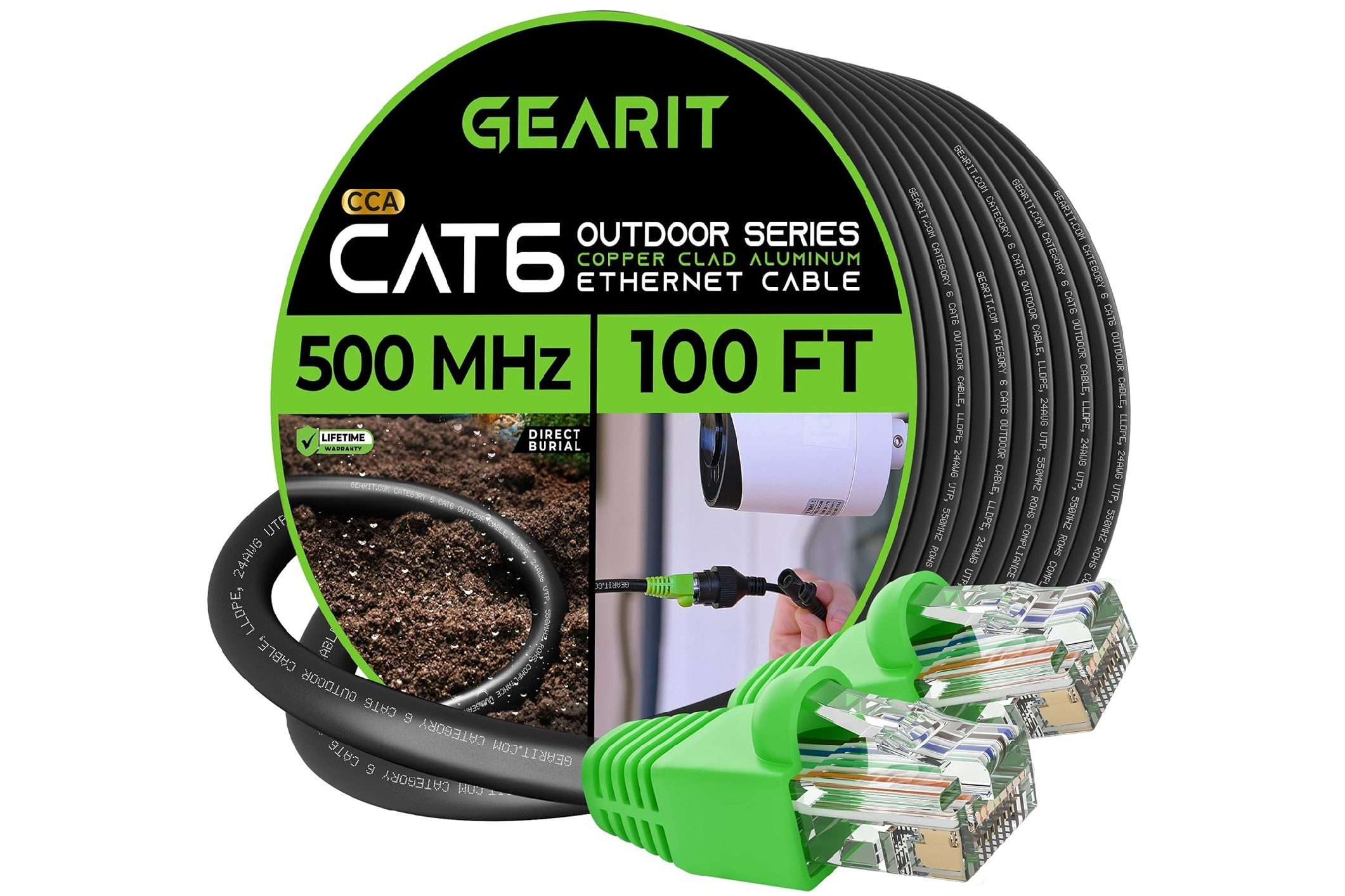 GearIT Cat6 Outdoor Ethernet Cable (100 Feet)