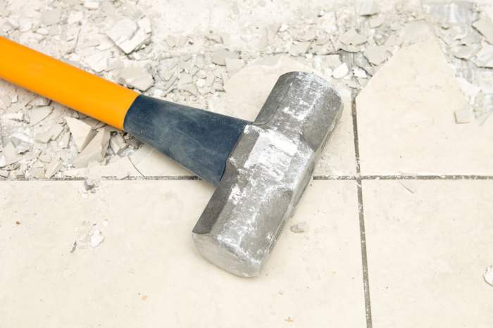 Sledgehammer used on construction project