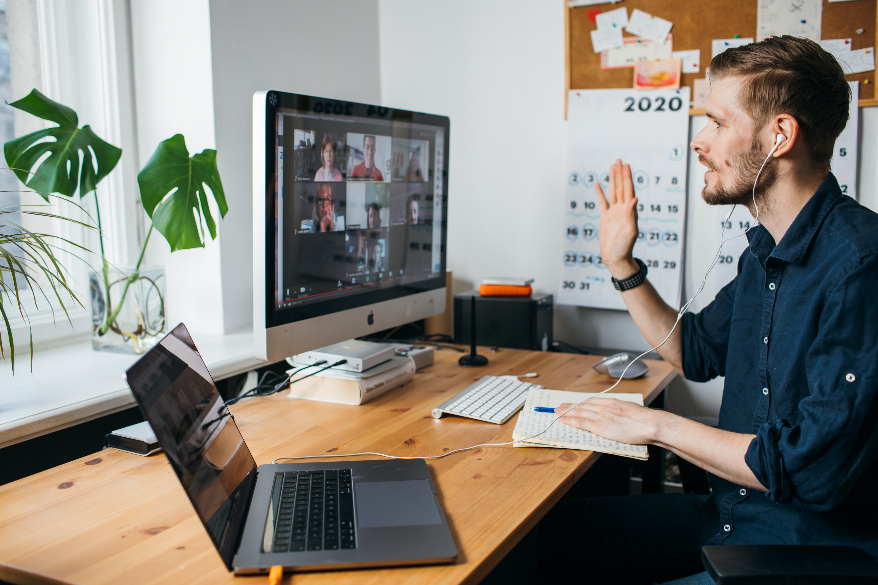 Man Working At Computer