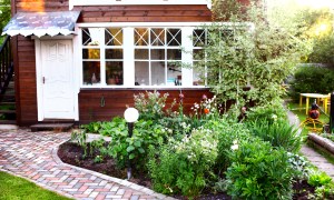 Summer cottage with formal garden