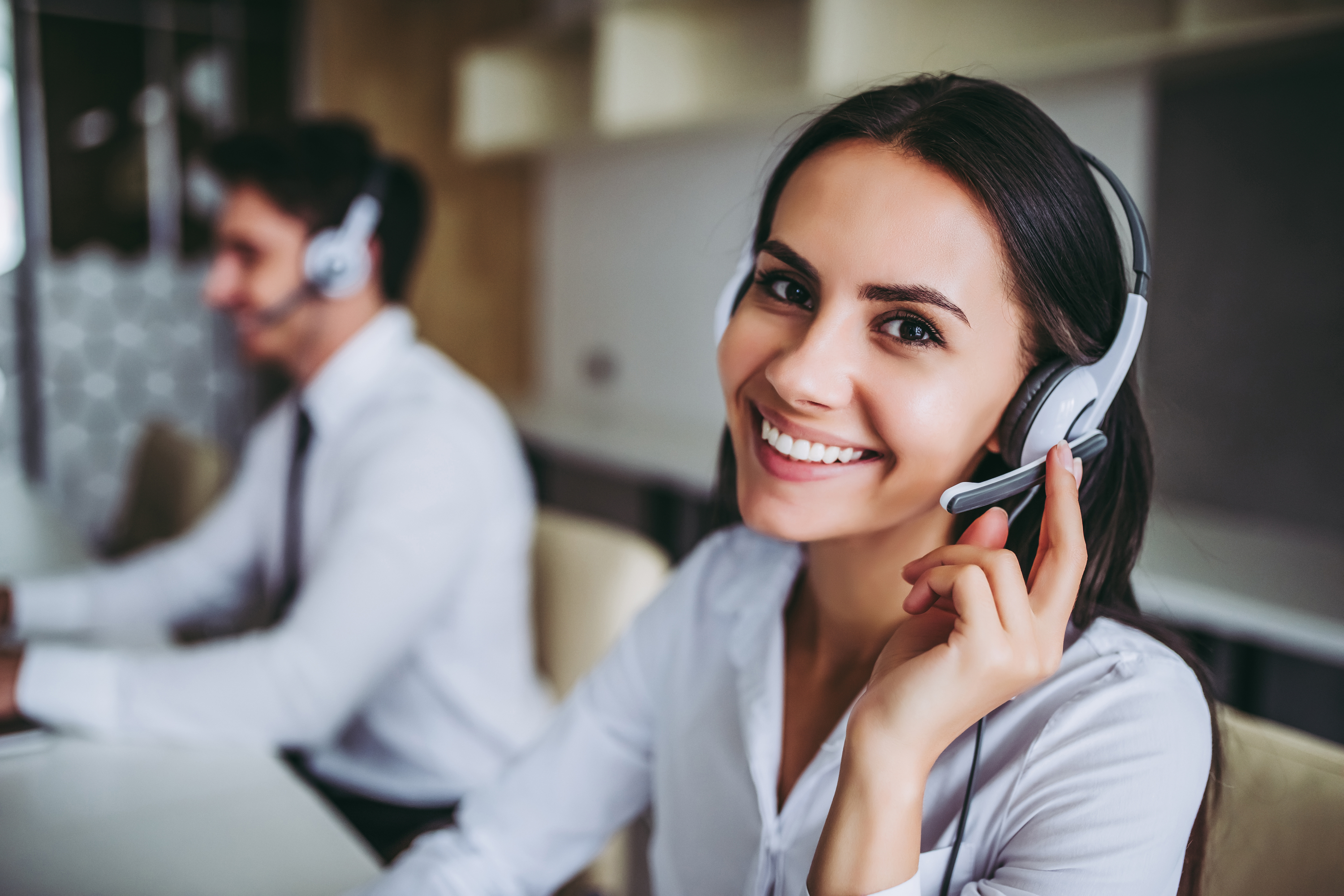 Woman In Call Center