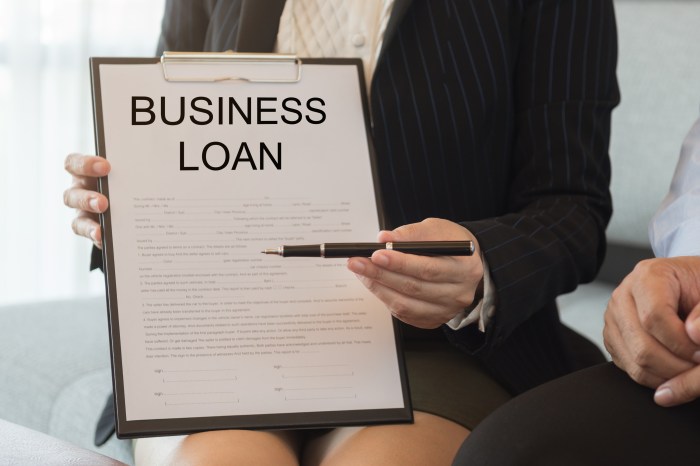 obtain business loan bank officer sent pen and application for signing