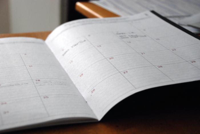 event planner datebook scheduling planning