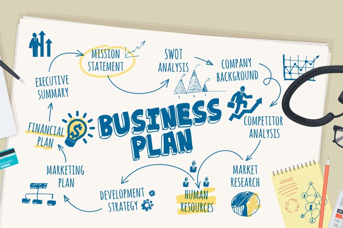 Vector graphic of business plan