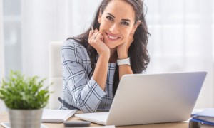 Pretty woman smiling
