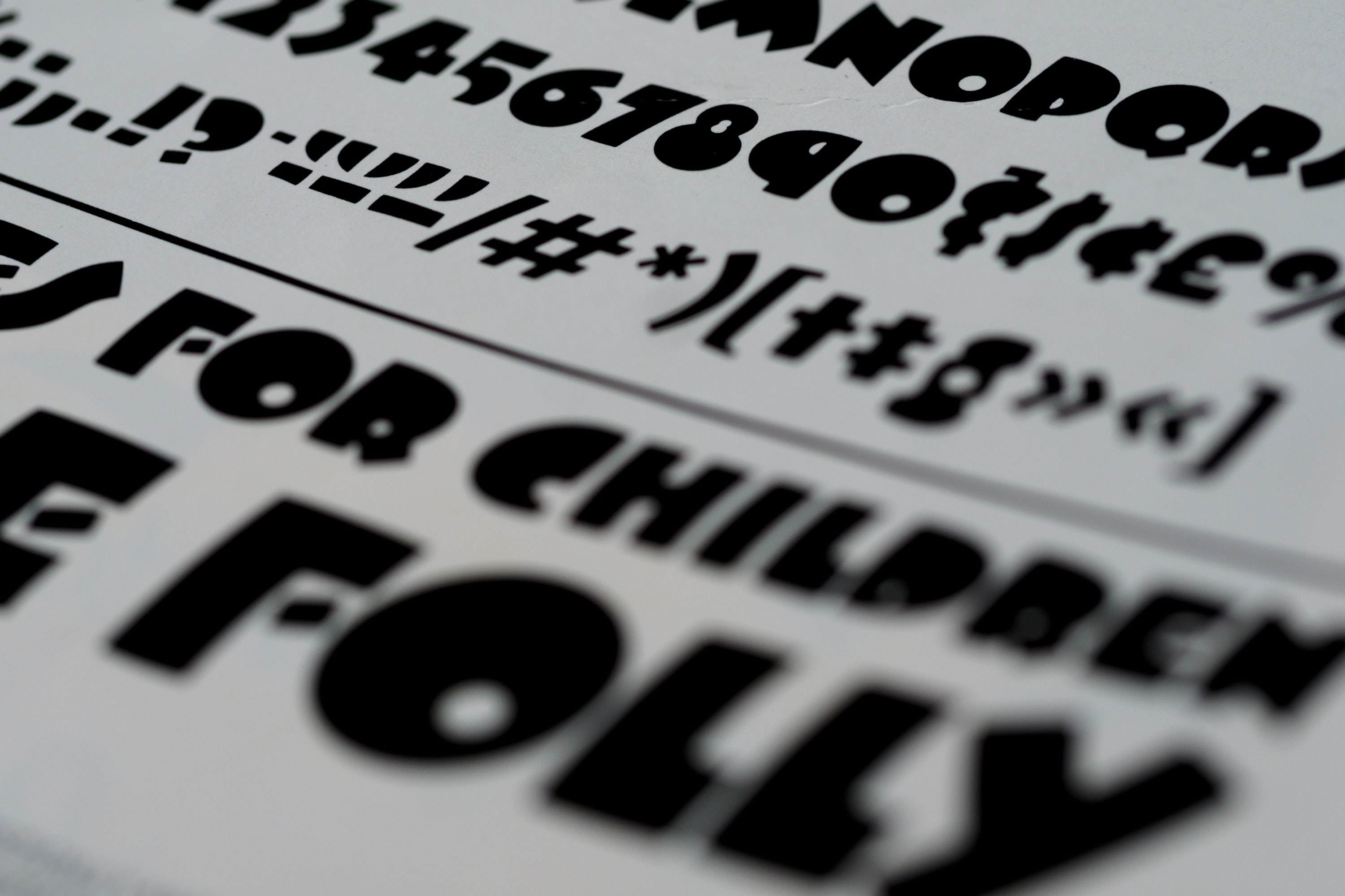 Examples of sans serif font types