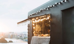 Food truck with twinkle lights