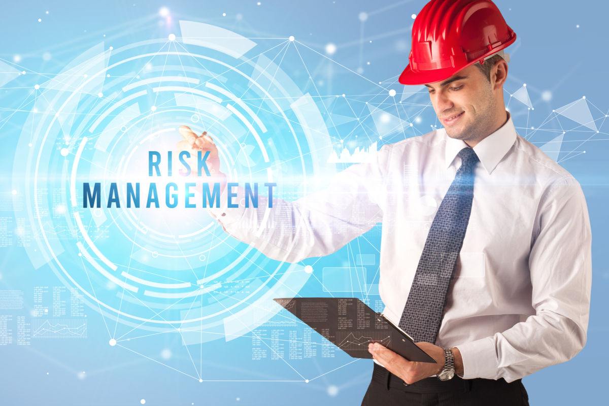 Construction worker with clipboard