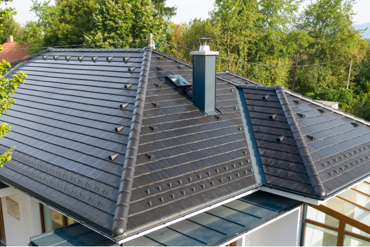 House with a solar roof