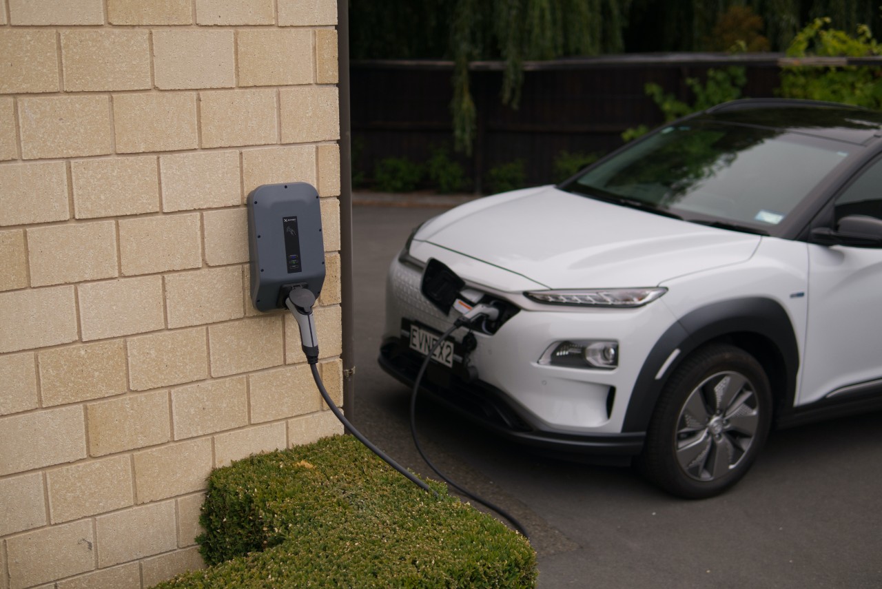 Ev charging outside of a home