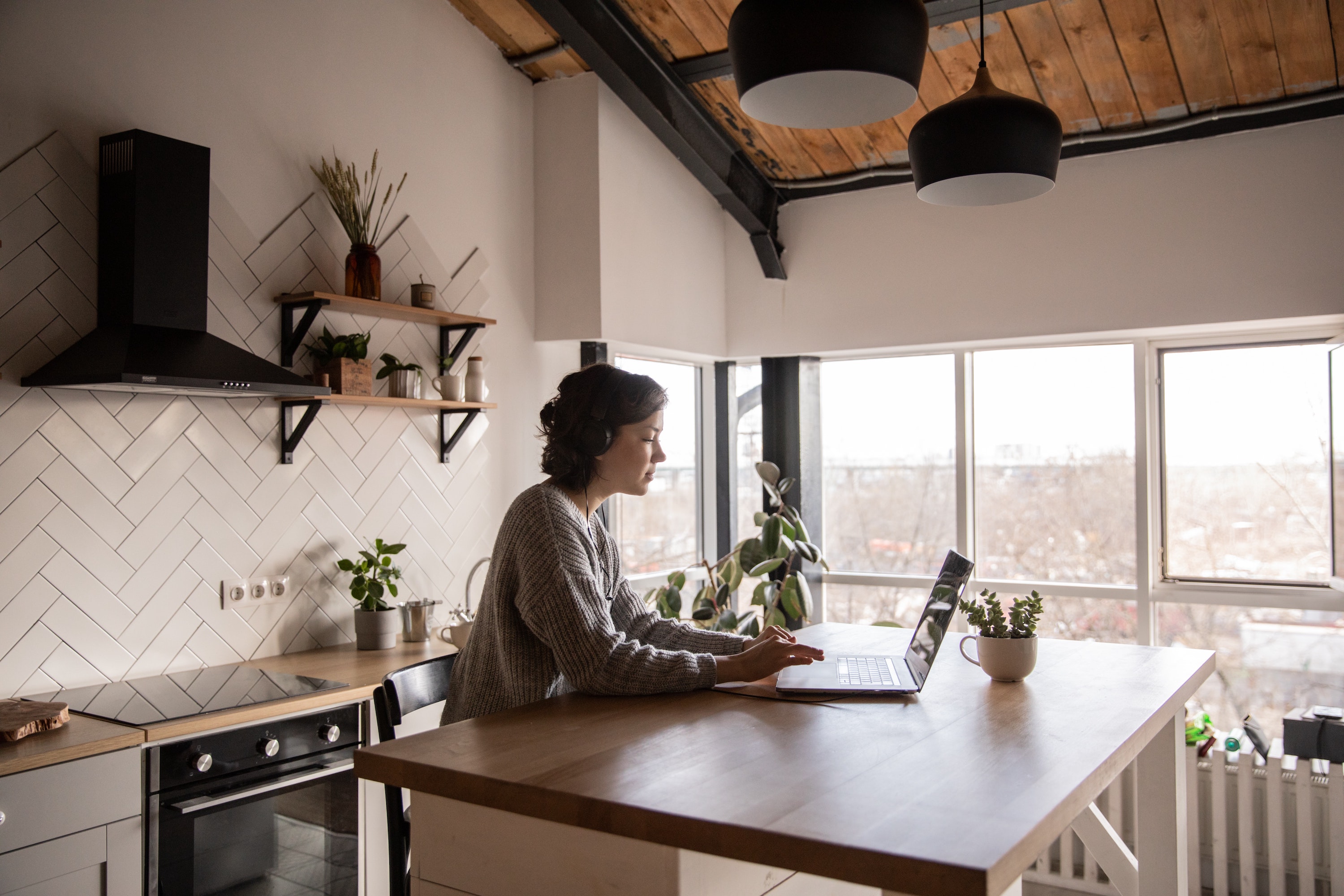 office kitchen essentials woman working
